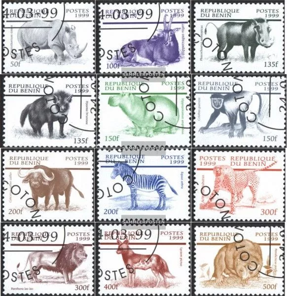 Benin 1133-1144 (kompl.Ausg.) gestempelt 1999 Säugetiere