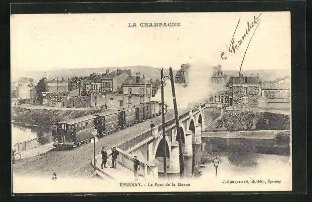 CPA Épernay, le Pont de la Marne