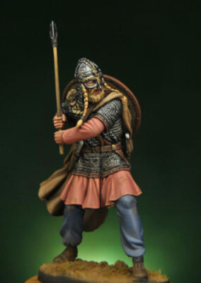 YUELI Statua Scultura Figurine 1/24 75Mm Antico Guerriero Stand   Figura in Resina Kit Modello Miniatura GK Smontaggio Non Verniciato 