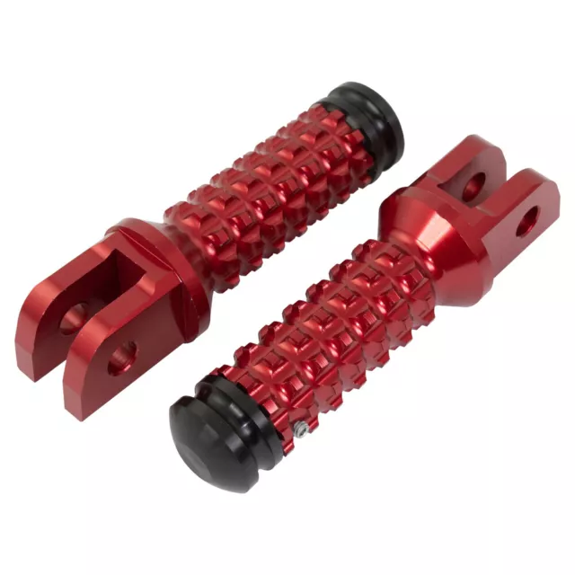 BikeTek Red Aluminium Front Foot Pegs To Fit Honda CB600F CBR600RR CBR1000RR