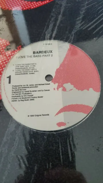 Bardeux - I Love The Bass Part 2 Vinyl 12"