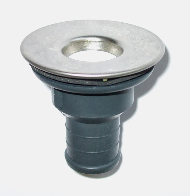 SINK WASTE, STRAIGHT, boat caravan camper, 50mm x 3/4" hose WAS50075S