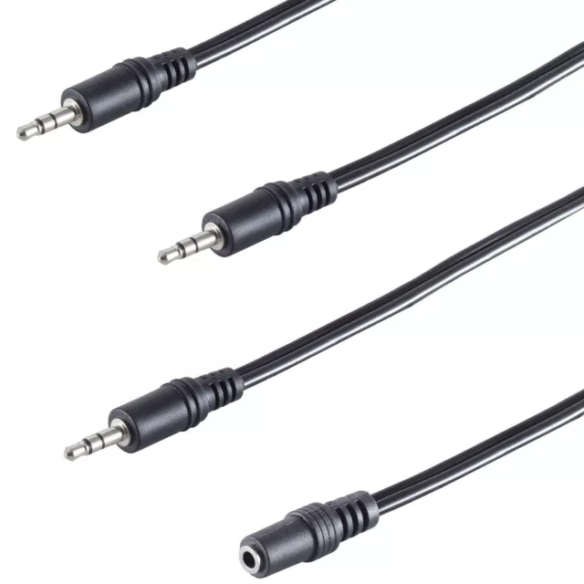 AUX Kabel Klinken Stecker Buchse 3,5mm Verlängerung Kupplung Audio Stereo Auto