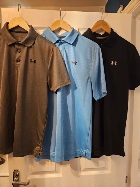 Under Armour Golf Polo Shirt Bundle - 3 Shirts - Size: S - Mens