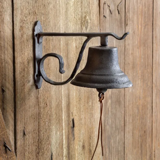 Rustic Cast Iron Wall Mount Door Bell Outdoor Dinner Bell Home Decor