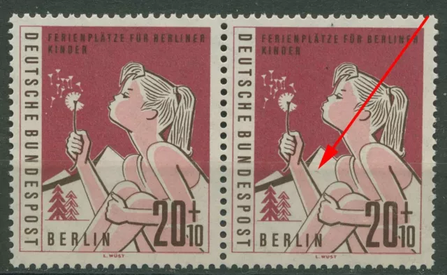 Berlin 1960 Kinder mit Plattenfehler 195 II postfrisch