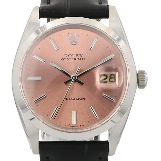 Rolex Oyster Date Precision 6694 Leather Boys #Bs094