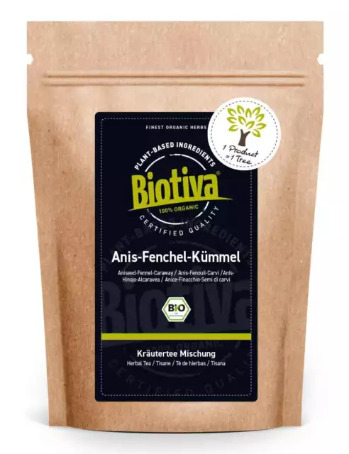 Anis-Fenchel-Kümmel Tee 200g Bio Biotiva (49,45 EUR/kg)