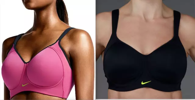 Nike Pro Rival Black Sports Bra Wireless High Support Size 36E