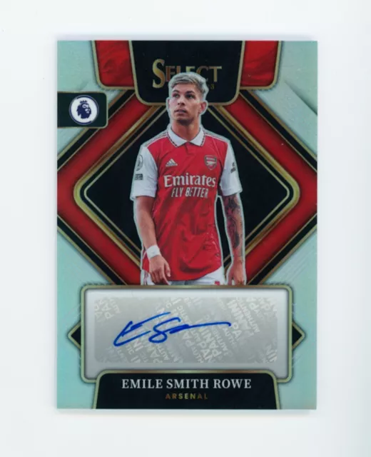 2022-23 Emile Smith-Rowe Panini Select Silver Arsenal Autographed Soccer Card SP 2022-23 Emile Smith-Rowe Panini Select Silver Arsenal Autographed Soccer Card SP