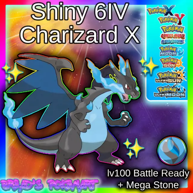 ✨ Shiny LUCARIO 6IV Mega✨ Pokemon XY ORAS Ultra Sun and Moon 3DS