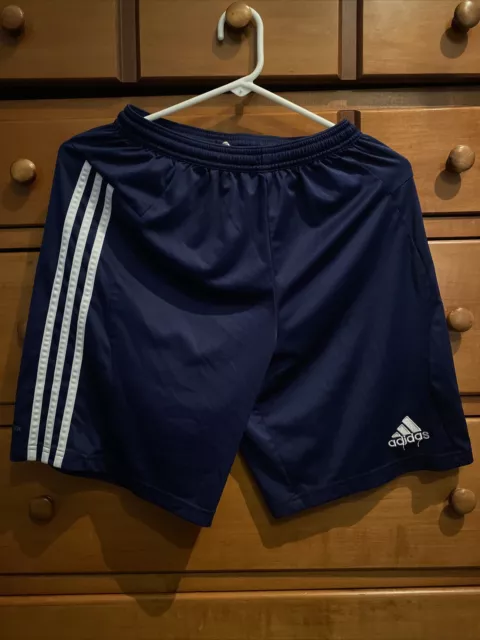 Adidas Climacool Soccer Shorts Navy Blue & White 2013 Youth XL (i3) 2