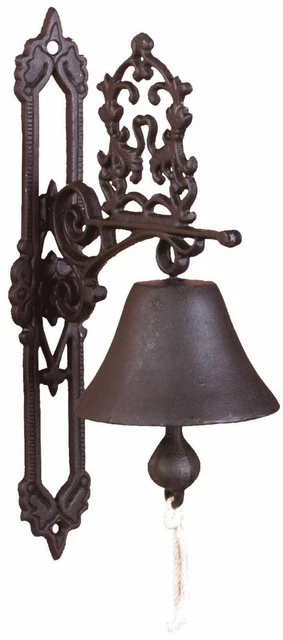 Türglocke Gusseiserne Glocke Klassik Antikbraun Landhausstil Wandglocke Gußeisen