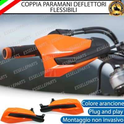 Casco PARAMANI DEFLETTORI BIANCO IN ABS FLESSIBILE PER YAMAHA XT 400 1985-1990 