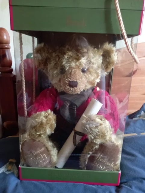harrods vintage teddy bear Ltd Edition Anniversary Bear Boxed With Cert 2005