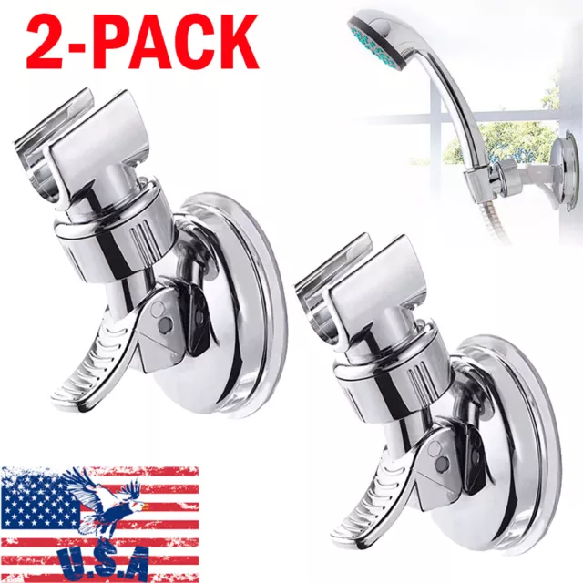 Adjustable Shower Head Holder Suction cup Handheld Wall Mount Bathroom Bracket`