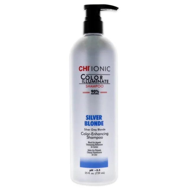 Chi Ionic Color Illuminate Silver Blonde Color Enhancing Shampoo 12 oz (Sealed)