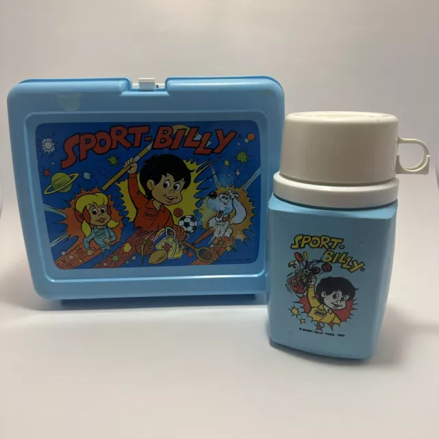 Vintage 1982 Filmation Sport-Billy Plastic Lunchbox With Thermos