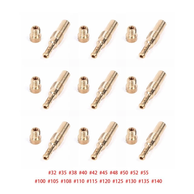 20 pz. Slow/Pilot Jet per PWK OKO CVK 32,35,38,40,42,45,48,50,52,55 alta qualità