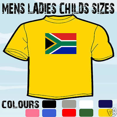 South Africa Flag Emblem T-Shirt All Sizes & Colours