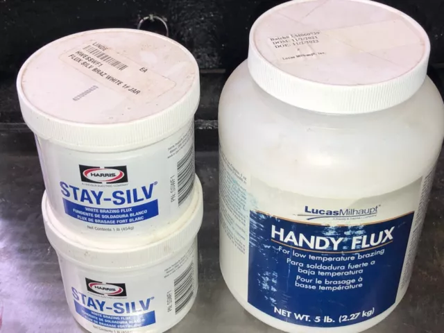 HANDY FLUX Paste 5 lb. Jar / Harris Stay-Sliv - 2 X 1 lb - Brazing Flux - Sealed