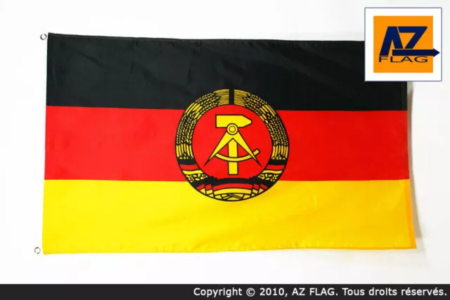 EAST GERMANY FLAG 3' x 5' - GERMAN RDA FLAGS 90 x 150 cm - BANNER 3x5 ft High qu