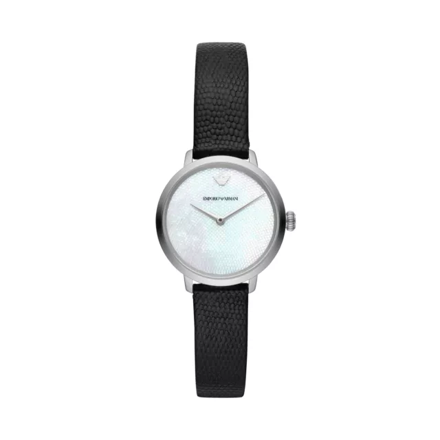 Orologio Donna EMPORIO ARMANI MODERN SLIM AR11159 Pelle Nero Madreperla Bianco