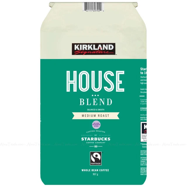 KIRKLAND SIGNATURE STARBUCKS Fairtrade House Blend Medium Roast Bean