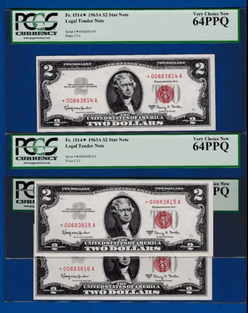 $2  1963 A  LEGAL TENDER UNITED STATES STAR ⭐ NOTE BUY ONE KEY DATE PCGS Fr.1514