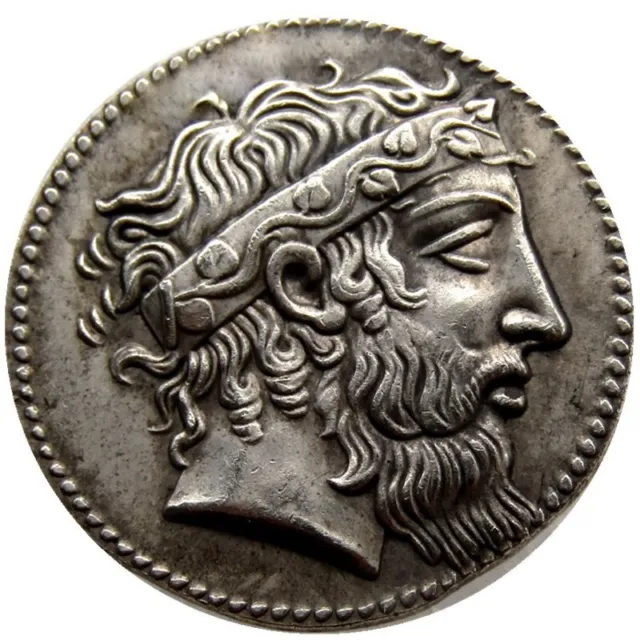 Ancient Greece Commemorative Silver Plated Coin Naxos Sicily Tetradrachm
