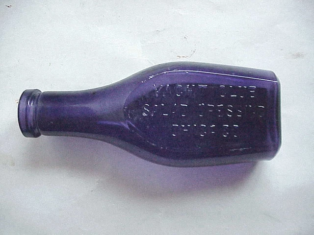 ANTIQUE YACHT CLUB Salad Dressing Chicago IL Purple Glass Bottle $9.89 -  PicClick