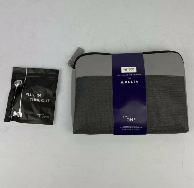 NEW DELTA AIRLINE One Tumi Amenity Travel Kit First Class Bag Case W