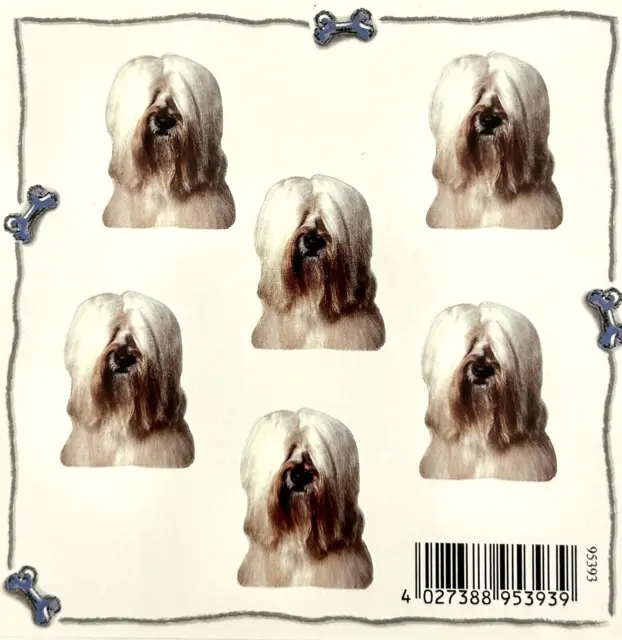 Tibetan Terrier Dog Stickers ~ Pack of 12 Stickers