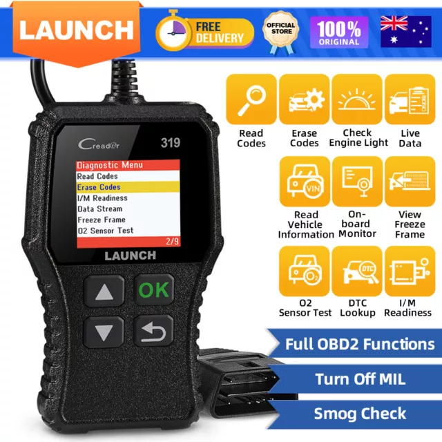 LAUNCH OBD2 Car Scanner Check Engine Diagnostic Tool Fault Code Reader CR319