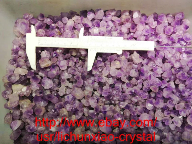 2.2lb（1kg) Natural Skeletal Amethyst Clear QUARTZ Crystal point Mineral Specimen