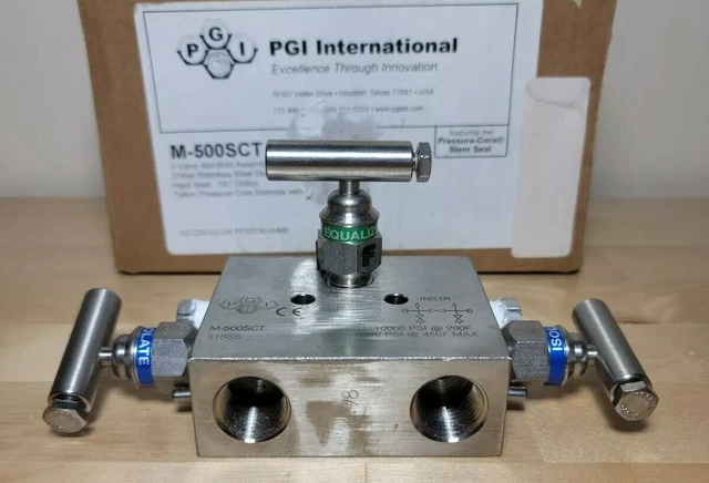 PGI Parker M-500SCT 3 Valve Manifold Assembly