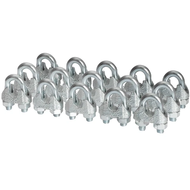 15x Pince 5mm Forme D'Étrier Zingué Bloqueur Bügelformklemmen Câble de Traction