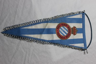 BANDERIN DE  FUTBOL VINTAGE DEL HERCULES C.F MODELO ANTIGUO COTIZADO 