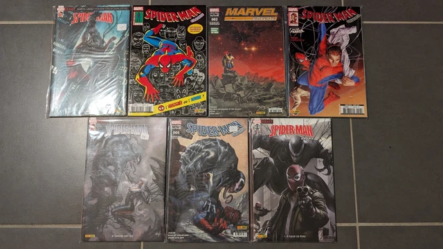 LOT 7 COMICS Spider-Man/Marvel Universe VF Panini en très bon état EUR