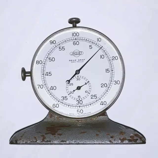Reloj JAQUET Cronometro de mesa ( René Graf ) Muy Raro " de cuerda" FUNCIONANDO