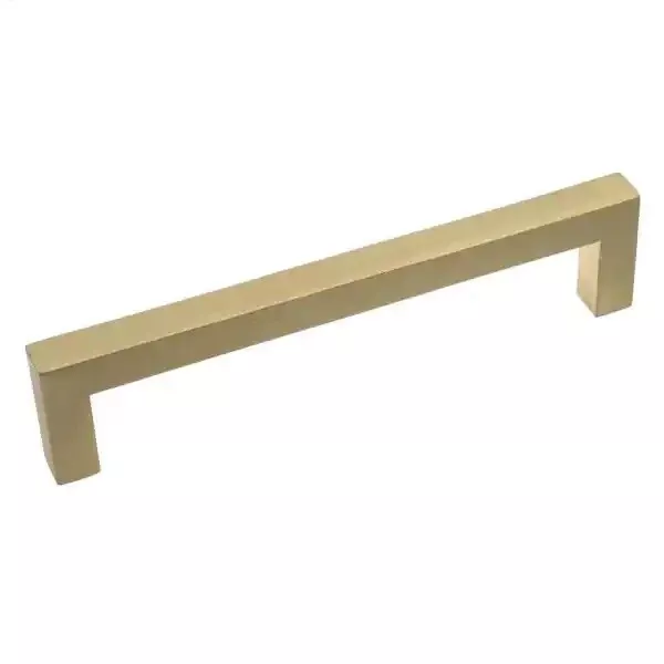 GlideRite 5 in. Satin Gold Solid Slim Square Cabinet Bar Drawer Pulls (10-Pack)