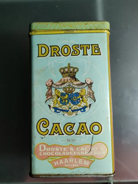 Antica scatola in latta CACAO DROSTE HAARLEM