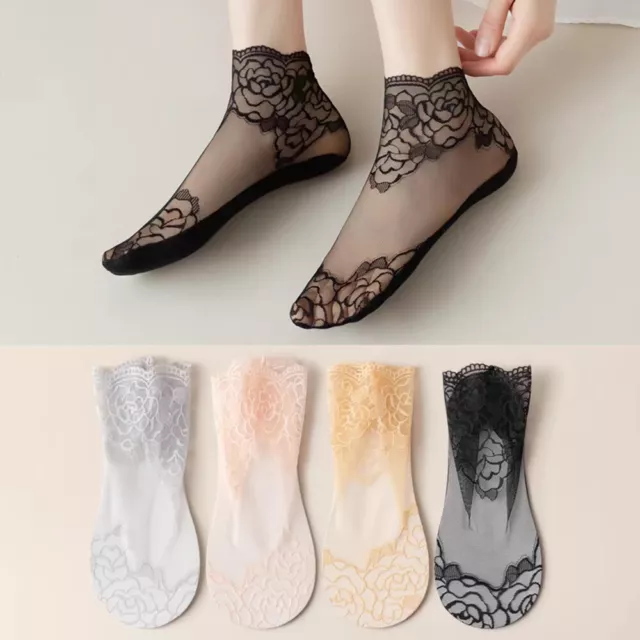 Elastische Durchsichtige Netzsocken Für Damen Durchsichtige Netz-Söckchen ┛