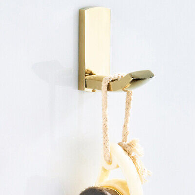 Wall Mounted Golden Brass Bathroom Towel Coat Hooks Single Robe Hook Hanger