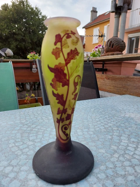 Pied De Lampe Pate De Verre Art Nouveau - Emile Galle