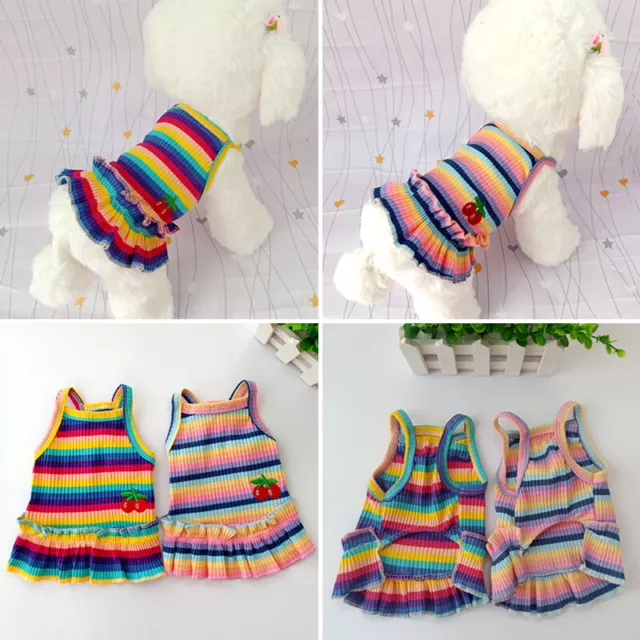 Mascota Perro Pequeño Dulce Algodón Vestido Princesa Falda Gato Cachorro R <