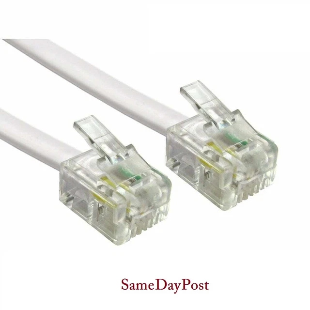 Lotto telefono cavo router RJ11 a RJ11 ADSL per telefono a banda larga BT SKY