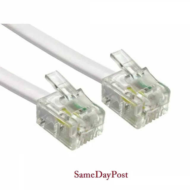 RJ11 to RJ11 ADSL Router Cable Telephone Lead For BT SKY Broadband Phone lot