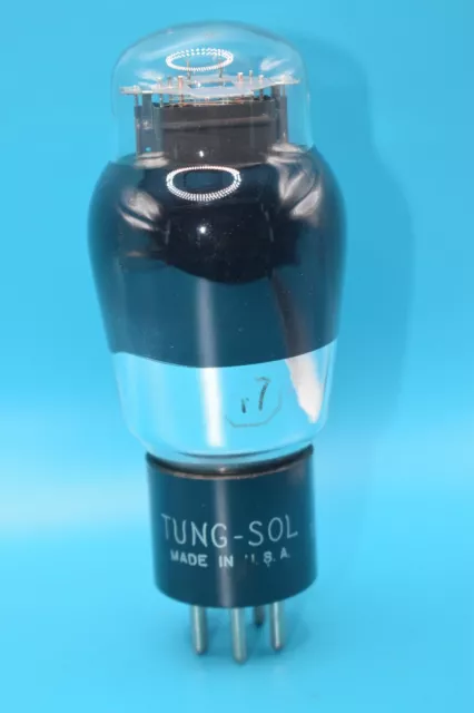 Tung Sol Type 47 Vintage Black Banded Bottle Tube - Tested Tv7 Superb