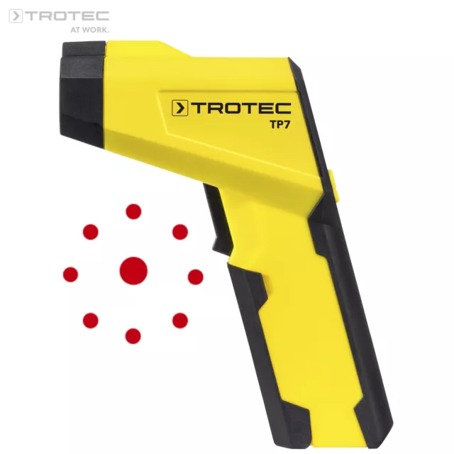 TROTEC Profi Pyrometer TP7 | Infrarot Thermometer | Laser IR | 40:1 | bis 1000°C 3